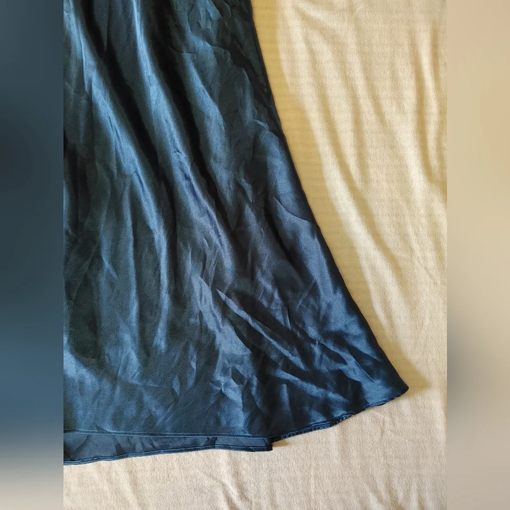 Rabbit Rabbit Rabbit Navy Blue Satin Prom Dress - Picture 5 of 7